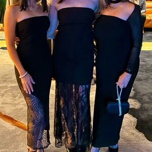 Elegant Black Strapless Dress